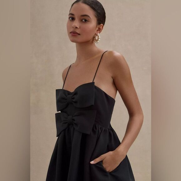 NWT Sachin & Babi Sloane Taffeta Double-Bow Pleated
Midi Dress Size 6 - Picture 3 of 4